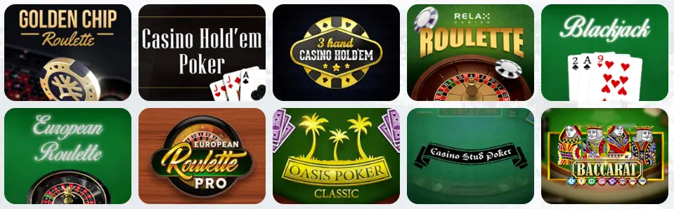 Juegos de mesa en BANKONBET CASINO (Chile)