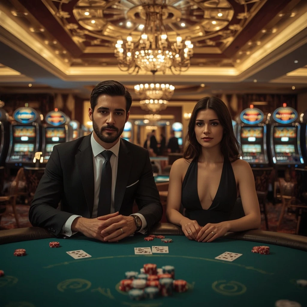 Dos jugadores de póker en BANKONBET CASINO